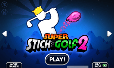 スポーツ系Android無料ゲーム：Super Stickman Golf 2