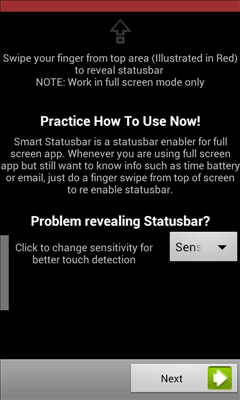 Smart Statusbar チュートリアル画面
