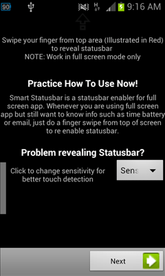 Smart Statusbar チュートリアル画面2