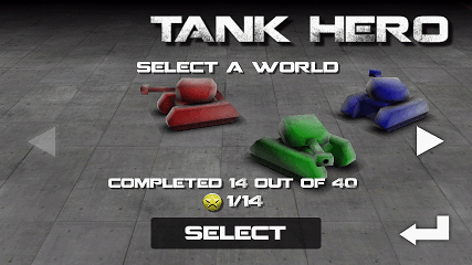 Tank Hero カテゴリー選択画面